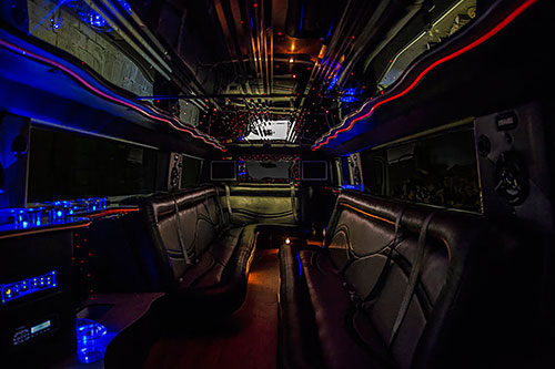 hummer limo leather seats