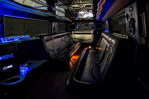 hummer limo rental interior