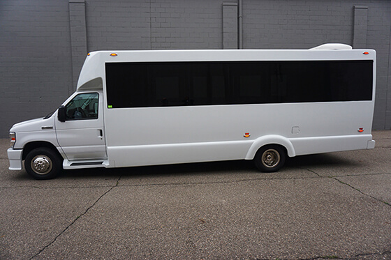 30 passenger party bus exterior view