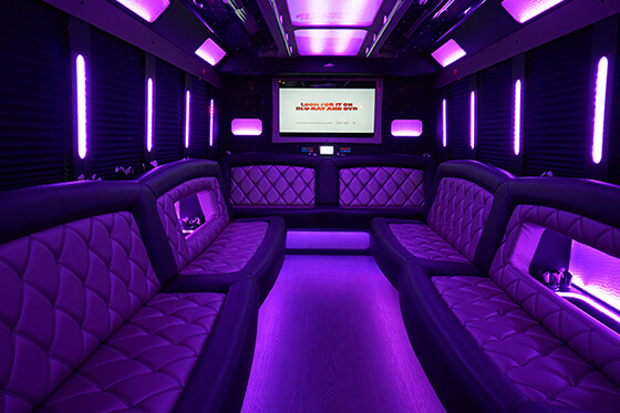 party bus rental manhattan interior