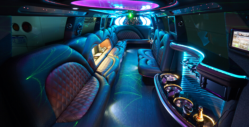 elegant interior of a limo